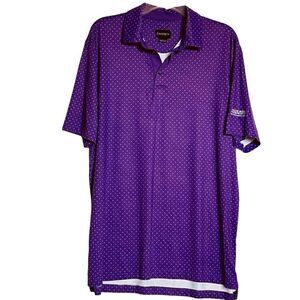 Chase 54 Legends Golf & Country Club Purple Geo Print Men’s Polo Shirt Size L